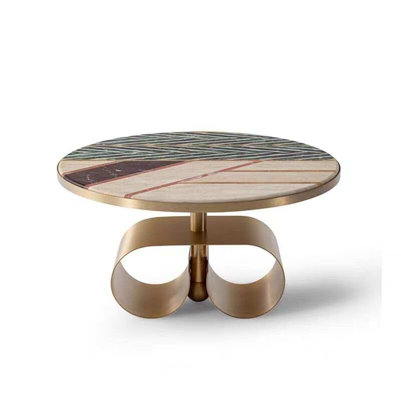 Stainless steel table-Luxury coffee table-Flower tea table-Marble coffee table