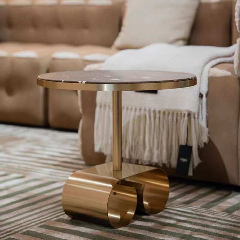 Stainless steel table-Luxury coffee table-Flower tea table-Marble coffee table