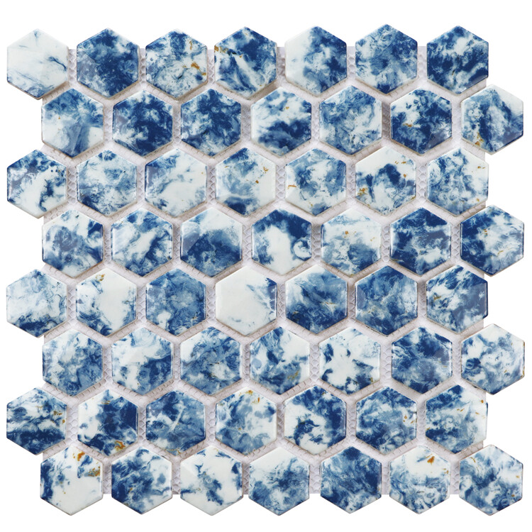 Wholesale Price Blue Glass Swimming Crystal Pool Tiles Mosaic