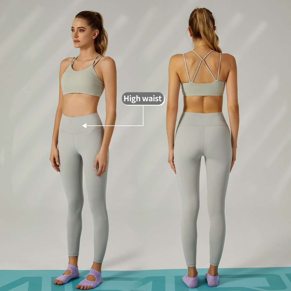 Yoga Wear Set Sports Bra High Waist Leggings Custom Logo