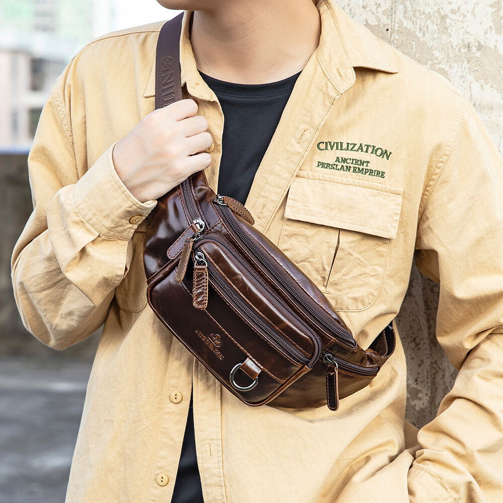 leather chest bags