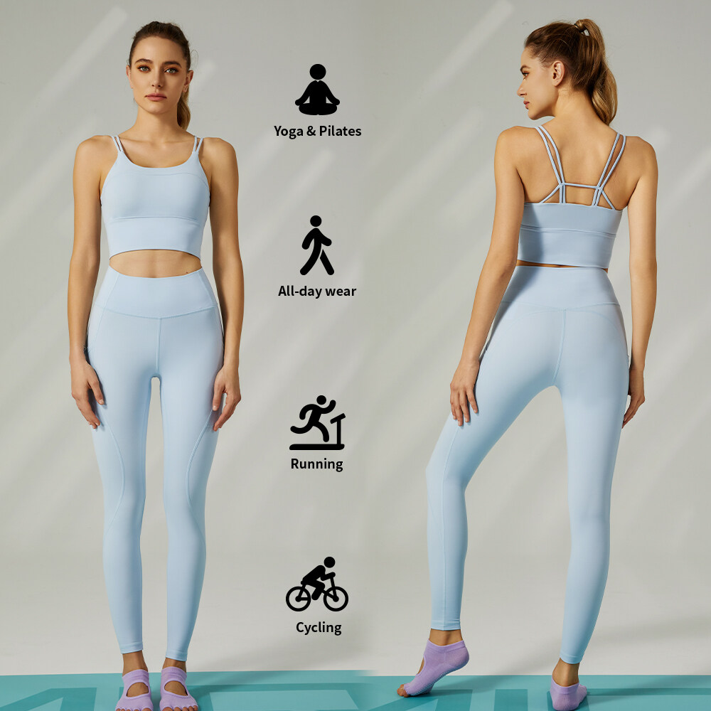 Yoga Wear Set Sports Bra High Waist Leggings Custom Logo