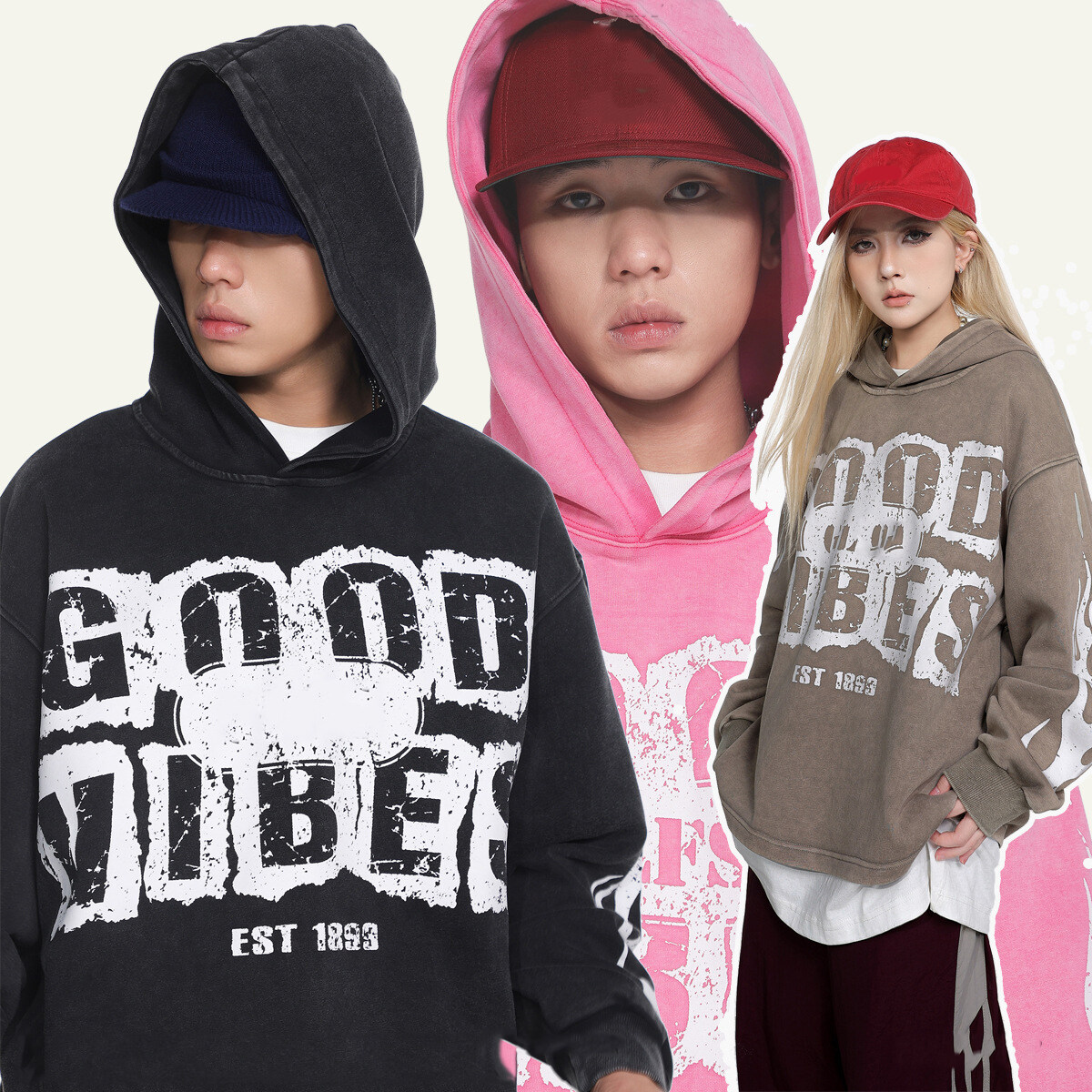 Custom DGT Printing Boxy Heavy Cotton Unisex Hoodie