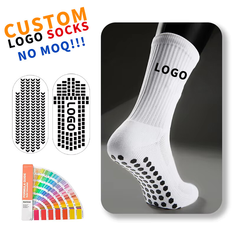 Customized Professional Non-Slip Elite Terry Cloth Football Socks Small Batch Team Logo Pattern Sports Fitness Socks