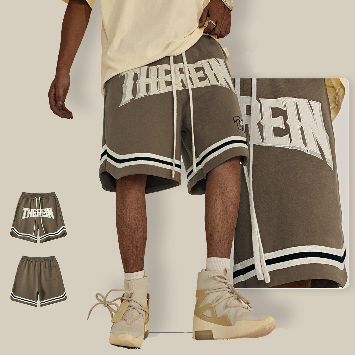 Custom Embroidery Logo Men Basketball Shorts