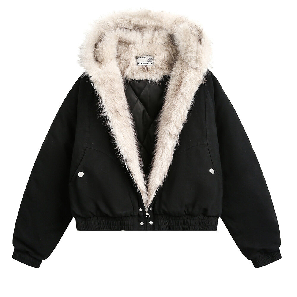 Men Zip Up Hoodie With Fur Lining