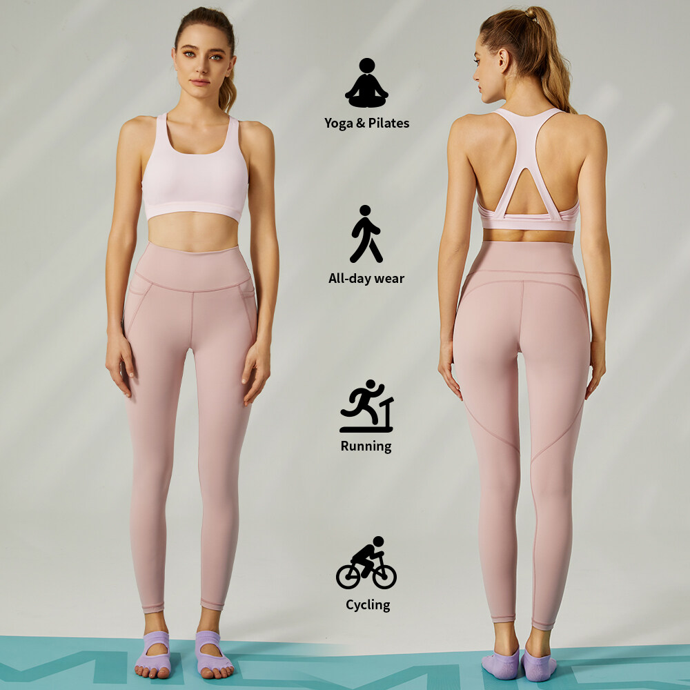 Yoga Wear Set Sports Bra High Waist Leggings Custom Logo