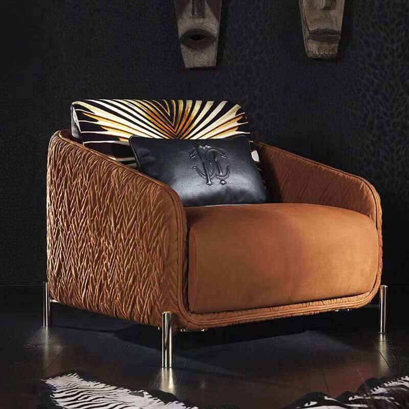 Plush sofa-Fabric sofa-In-line sofa-Fashion sofa