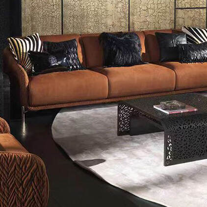 Plush sofa-Fabric sofa-In-line sofa-Fashion sofa