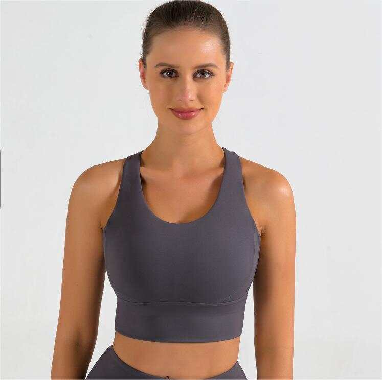 Basic Gym Tops Fitness Sports Yoga Bra High Quality Custom Logo Women For Ladies Plus Size Bra Plain Dyed Brassiere