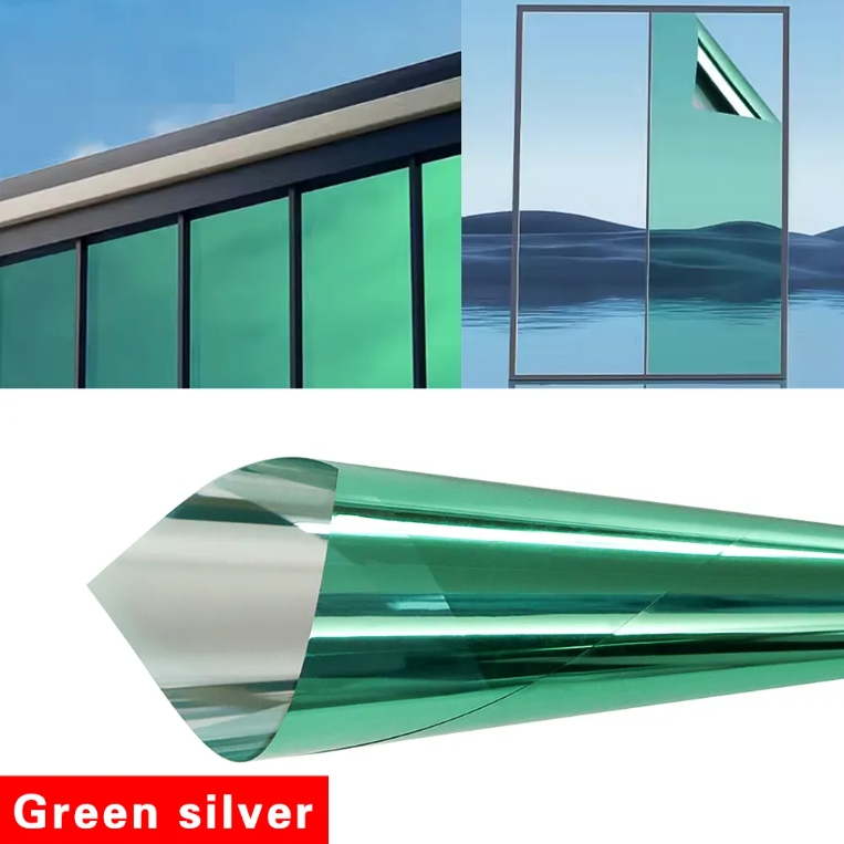 $HEY FILM Self-Adhesive PET Building Film Self-Healing One Way Privacy Protection House Windows Decorative Film$