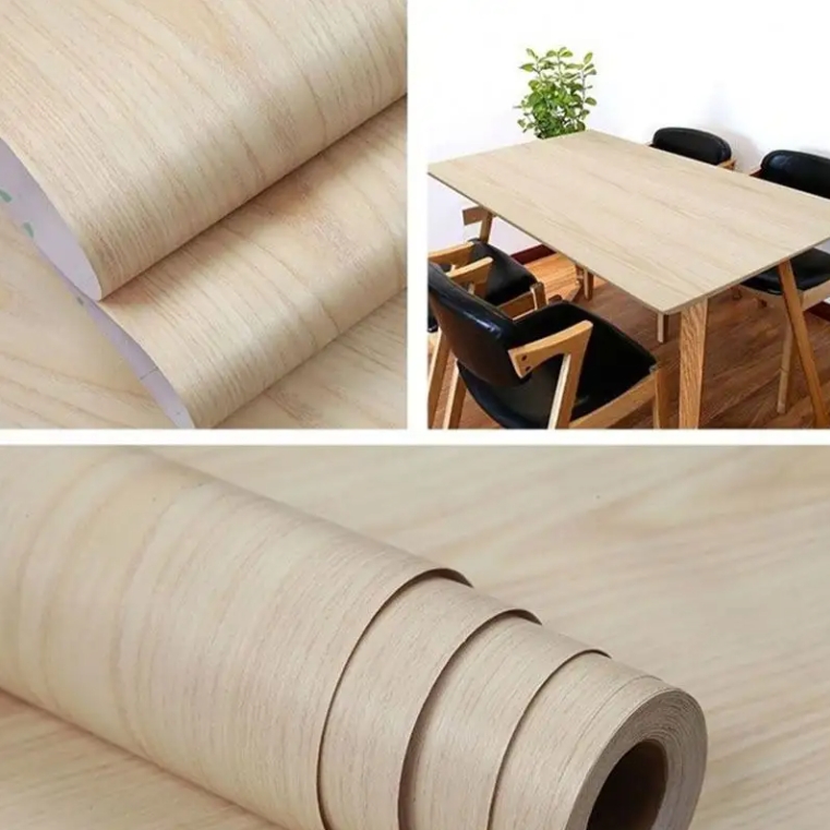 PVC Decor Films Wood Grain Decorative Films For Furniture Wall Decor Wallpaper Factory Wholesale