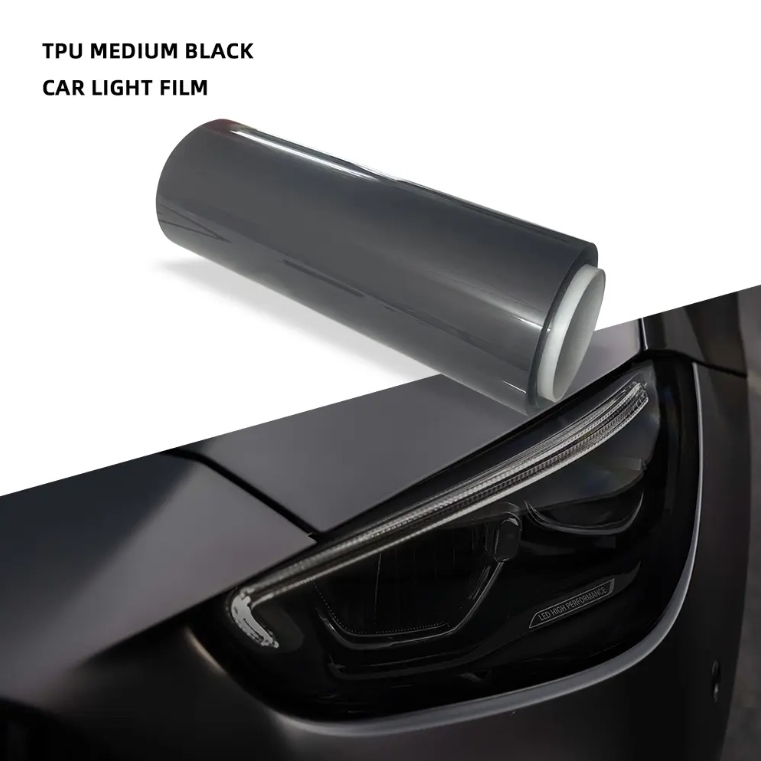 TPU Headlight PPF Black Automobile Headlamp Protective Film for Self Healing Car Light Protection Film