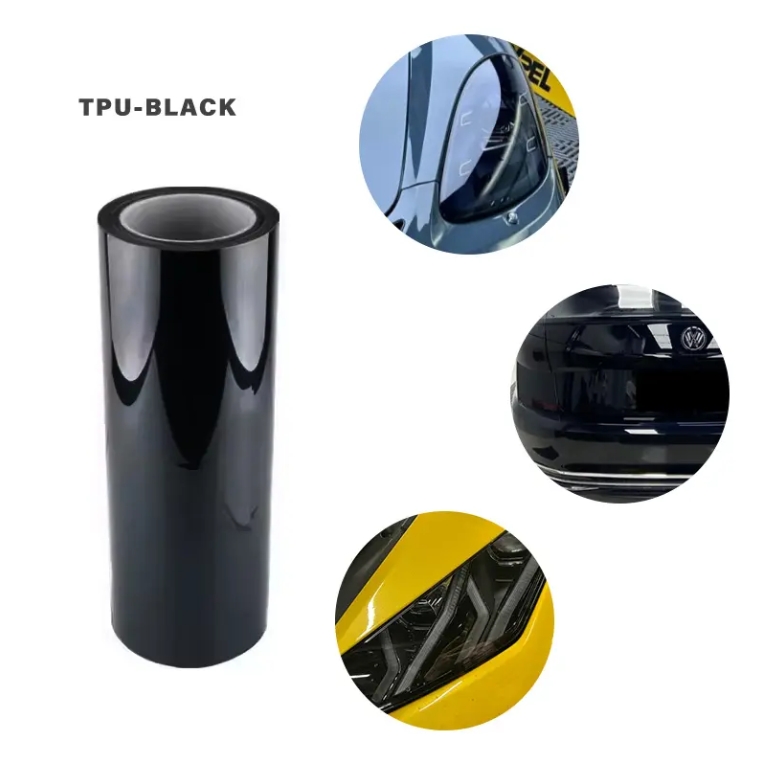 HEY FILM Self Healing TPU Clear to Black/ Purple Car Headlight Tint Film  for Lamp Protection TPU PPF Film