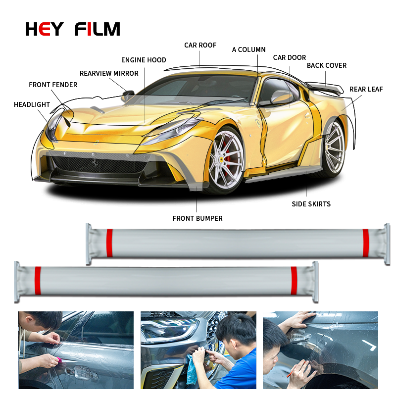 HEY FILM S-7 Free sample Ppf car Wrap car Paint Protection TPU PPF Anti cratch Resistance Glossy ppf Films