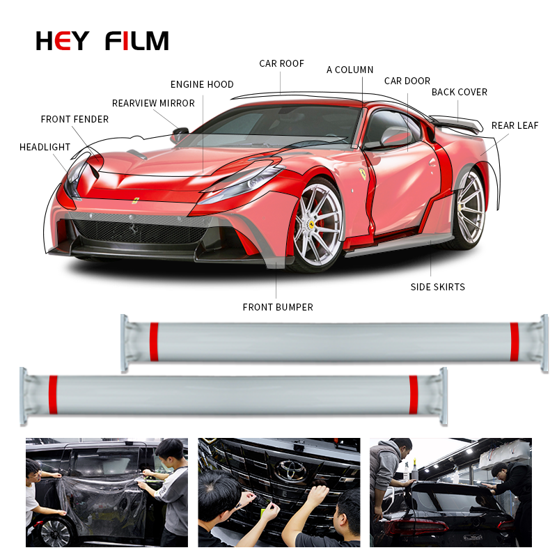 Hey Film P-6 Custom Private Self Healing TPU PPF Film 10 Years Anti Scratch Transparent Car Invisible Paint Protection Film