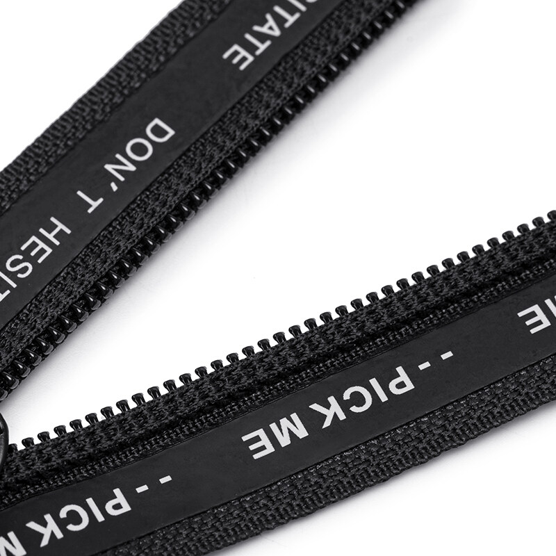 Custom logo branding tape zipper, Personalized logo zipper tape, Custom logo printed zipper tape, Branding tape zipper