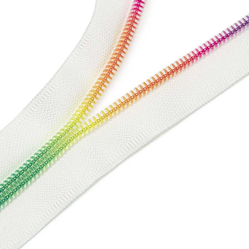 Rainbow design teeth zipper, Bright teeth zipper, Rainbow pattern teeth zipper, Colorful zipper for dental use, Rainbow-themed teeth zipper