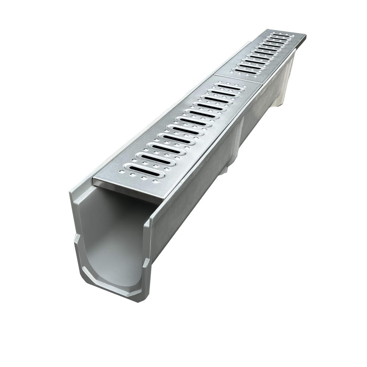 Fiberglass  Drain Channel w/Stainless Grate