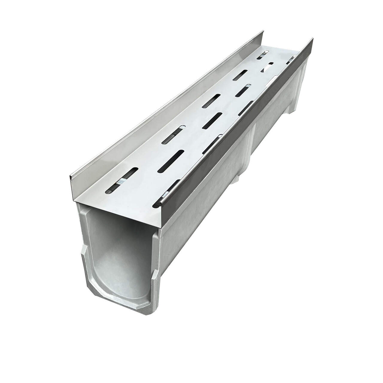 Fiberglass  Drain Channel w/Stainless Grate