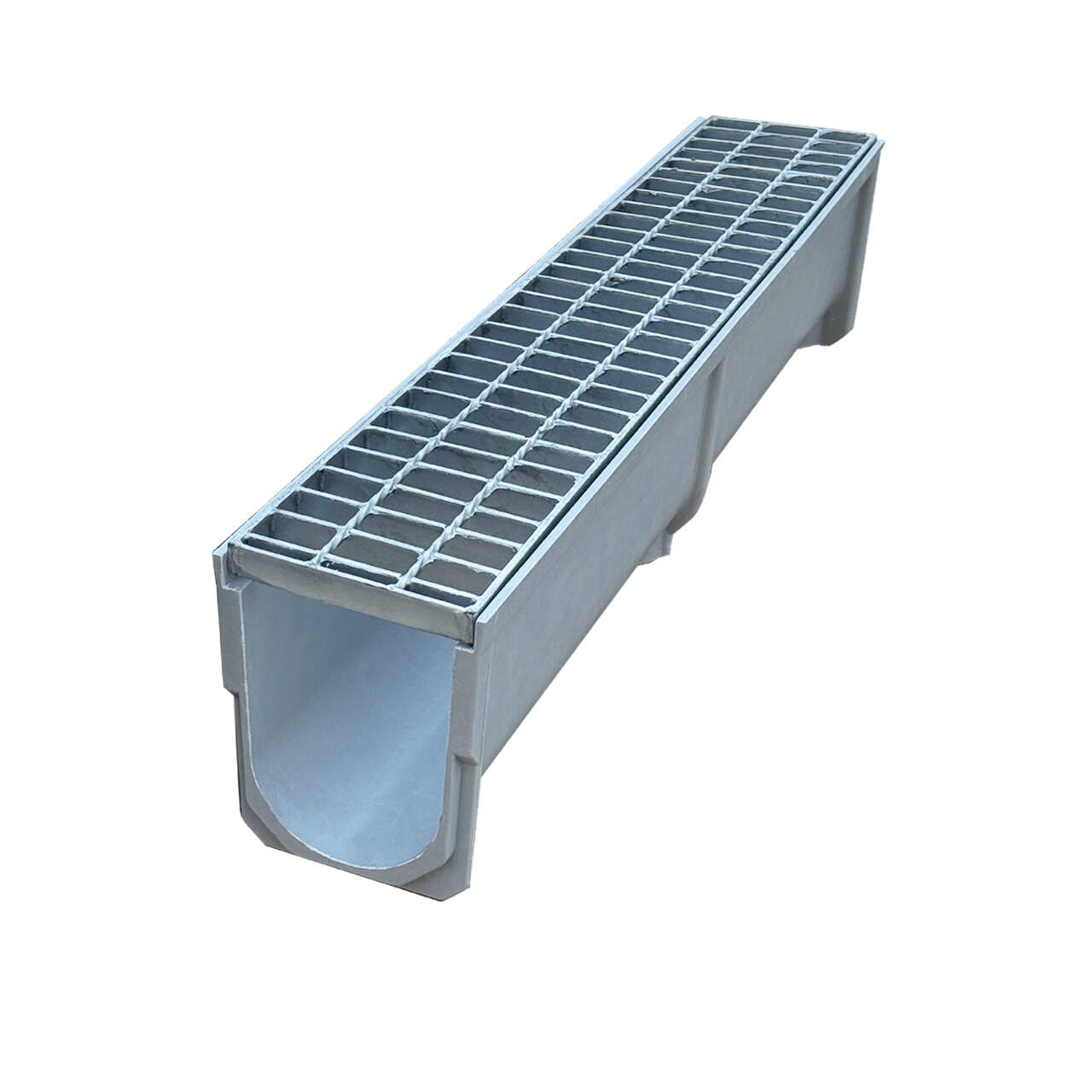 Fiberglass Drain Channel w/Galvanized Grate