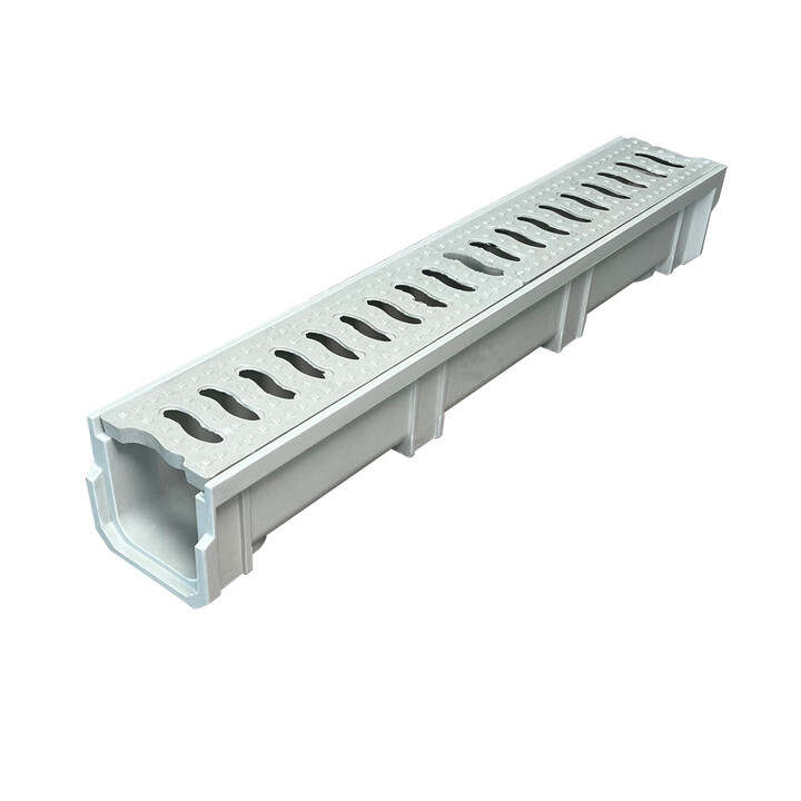 Fiberglass Drain Channel w/Fiberglass Grate