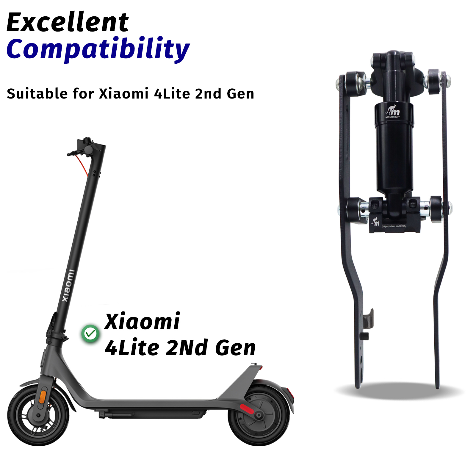 monorim M4L2 front suspension specially for xiaomi 4lite 2nd Gen electric scooter