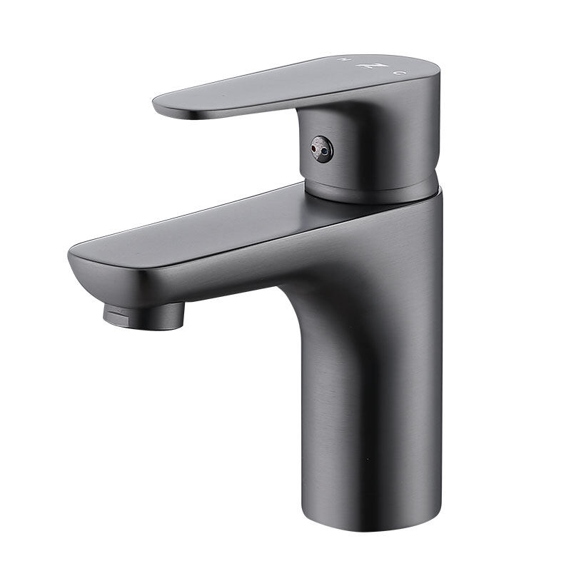 High quality bathroom gunmetal grey color brass basin faucet-902073QH