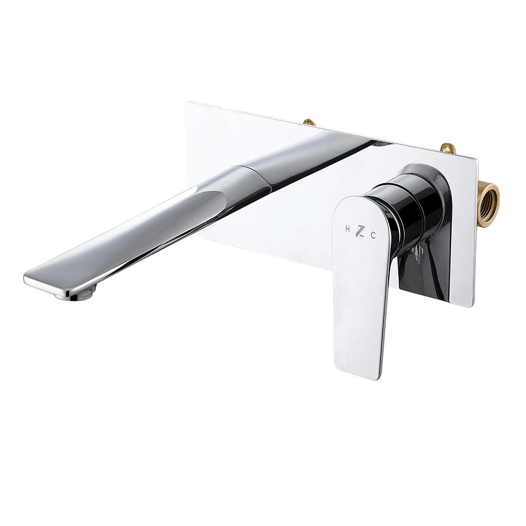 Chrome hot and cold concealed basin faucet-208038CP