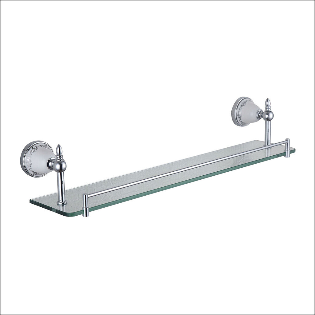High quality brass material bathroom glass shelf-B2005CP