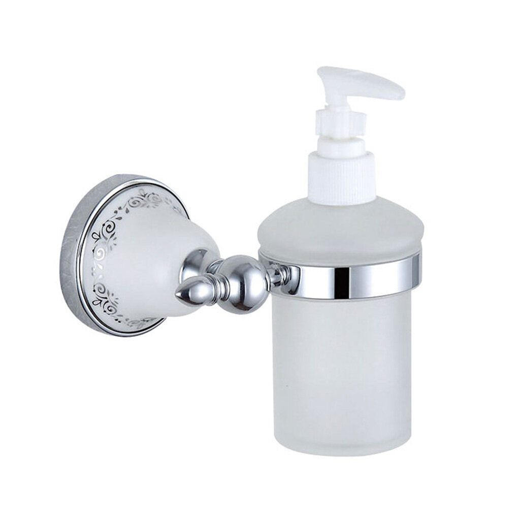 High beauty bathroom ceramic and brass soap dispenser holder-B4007CP