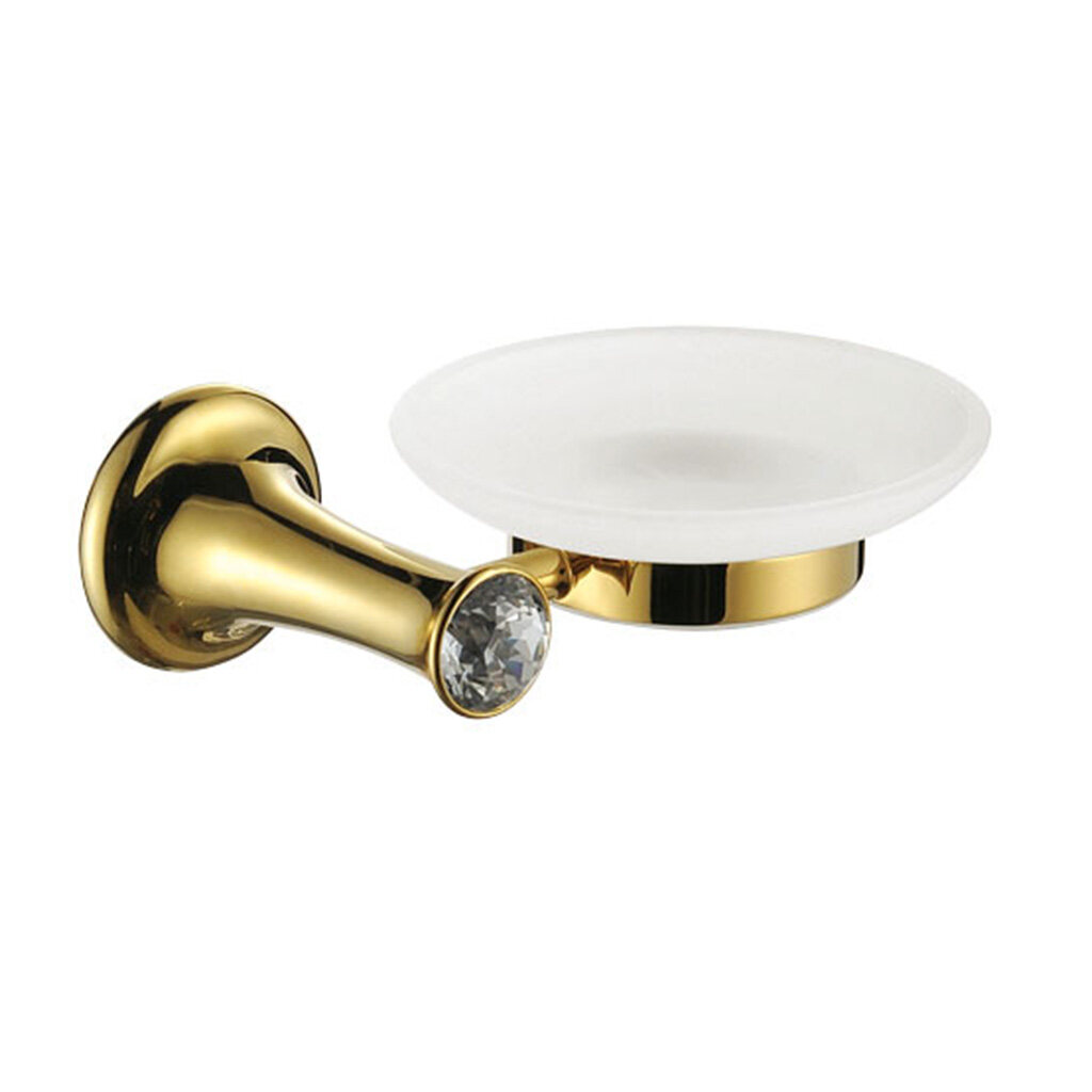 Top sale bathroom diamond and brass soap dish holder-B4001BJ