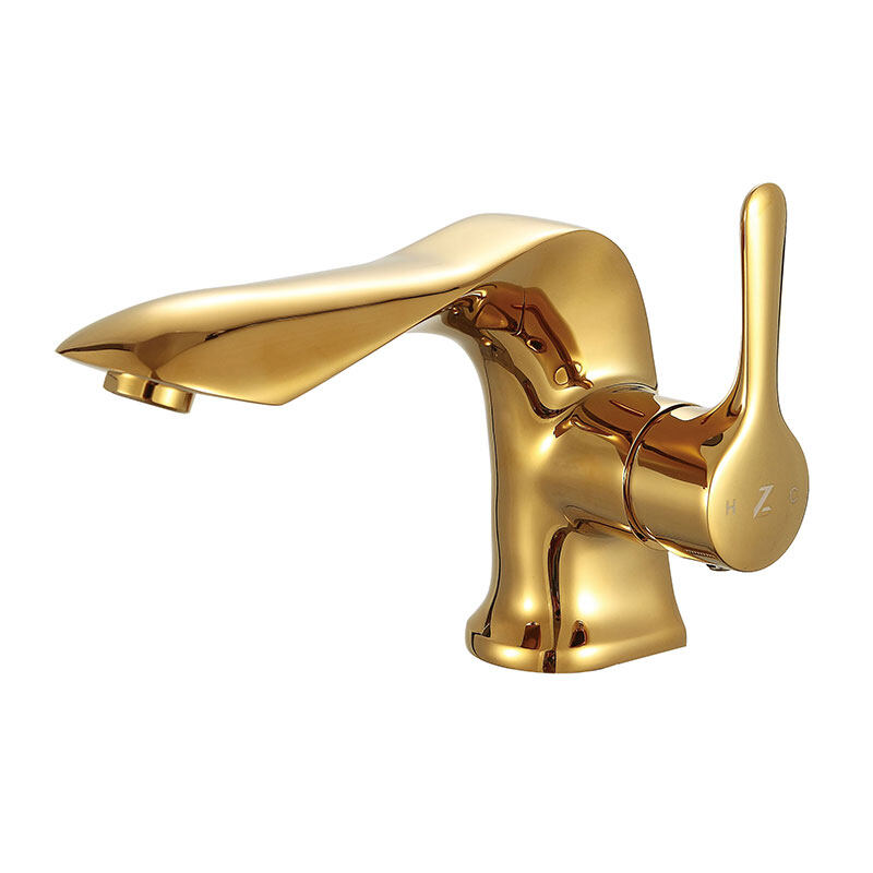 New design brushed gold brass basin faucet-902045BJ