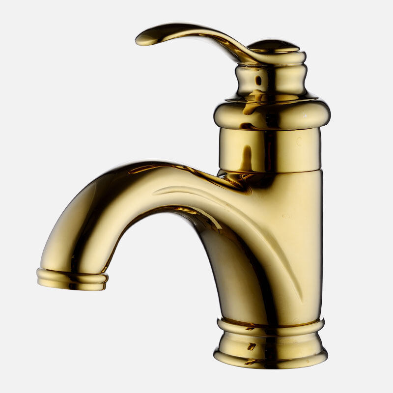 High beauty brushed gold brass material bathroom basin faucet-902080BJ