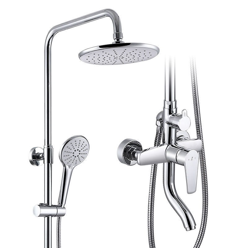 High beauty bathroom shower brass material bathroom shower column set-945118CP