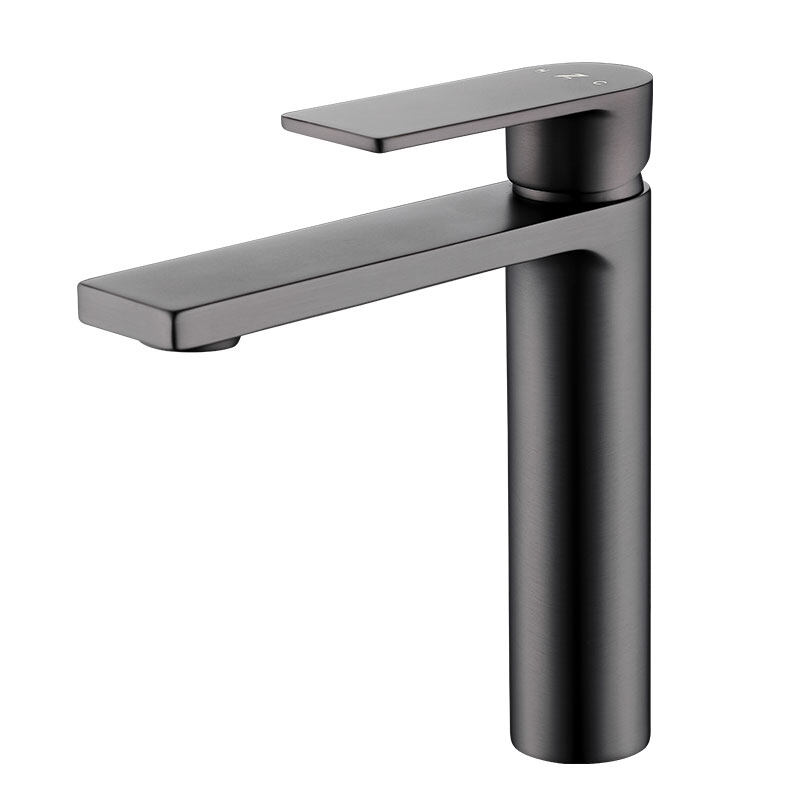 High beauty design gunmetal grey color bathroom use brass material bathroom  basin faucet -902106QH