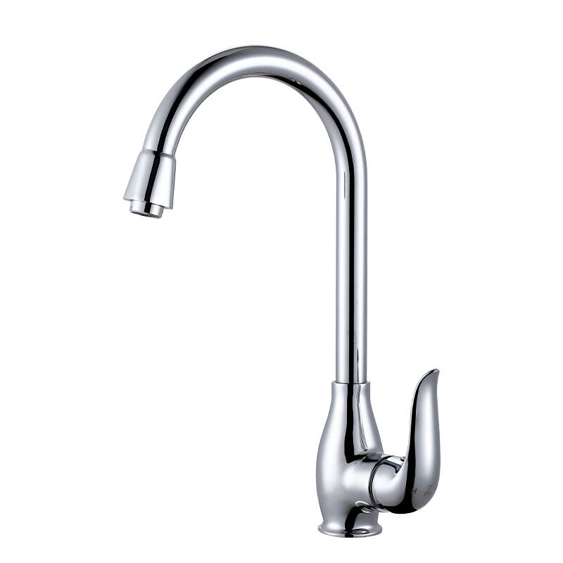 High quality chrome color kitchen brass material kitchen faucet.-031003CP