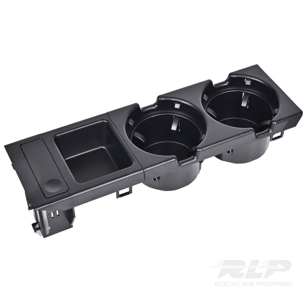 RLP Front Center Console Cup Holder 51168217953 with Coin Holder for 1998-2006 BMW E46 3 Series #Black