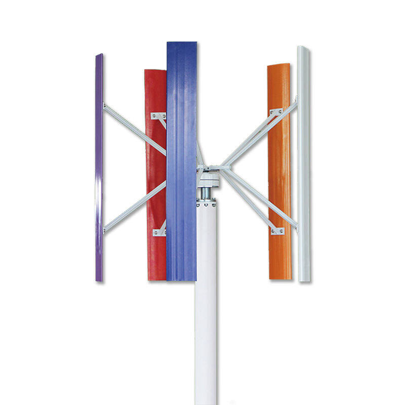 Micro street light uses vertical axis 400 watt 12 volt 24 volt wind turbine generator