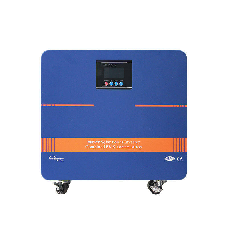 1200w off-grid grid-tied emergency solar power generator system with lithium ion battery