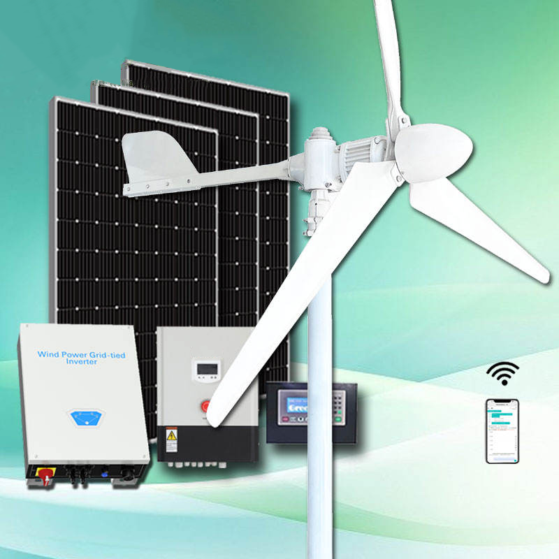 5kw Home Wind Turbine with Wind Generator + Controller + Grid tie