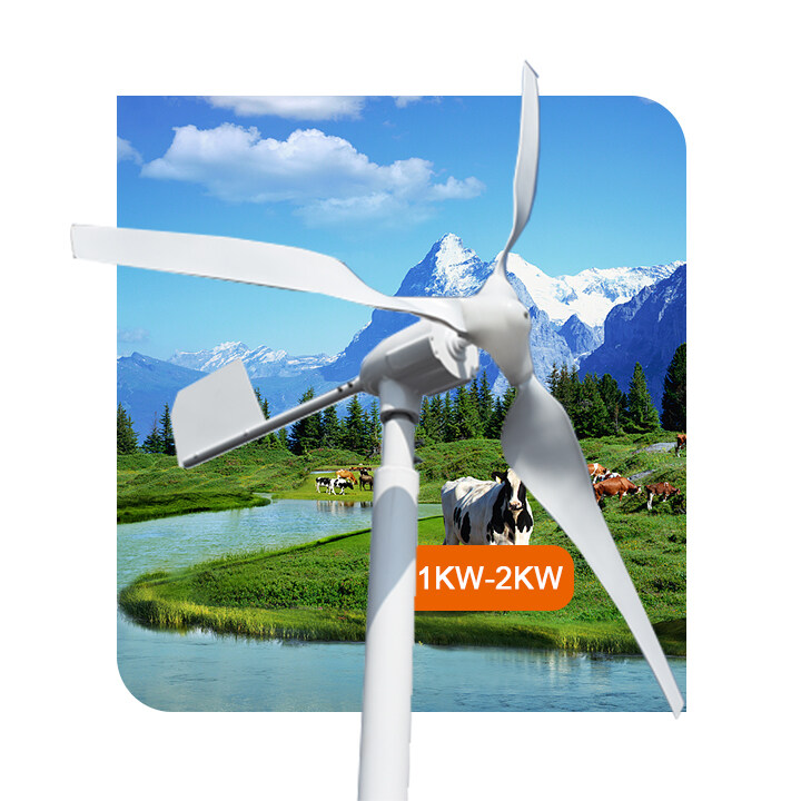 Stock of Wind Generator 1500W 48V Strong Wind Turbine 3 PCS 1080MM Nylon Fiber Blades 1.5KW 220V 120V Windmill Model FT-1500M8