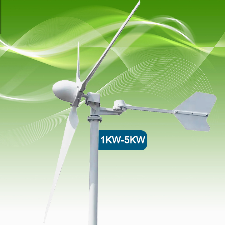 off grid wind power systems Wind Turbine 48V 5kw Free Alternative Energy Windmill with MPPT Hybrid Controller 3 Blades