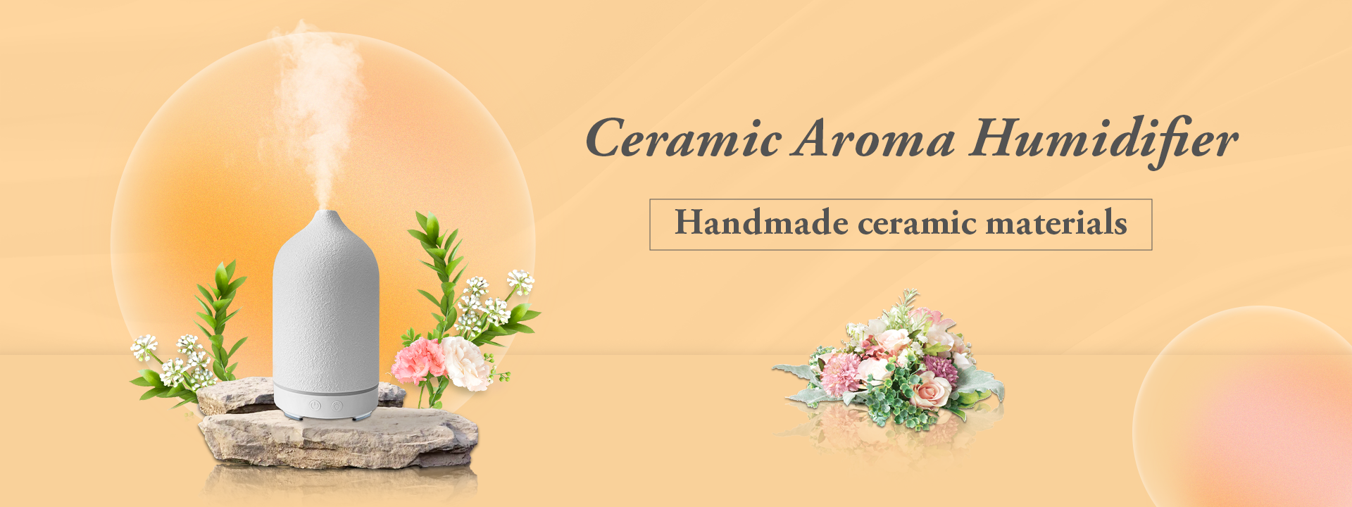 Ceramics Aroma Diffuser with Flowers