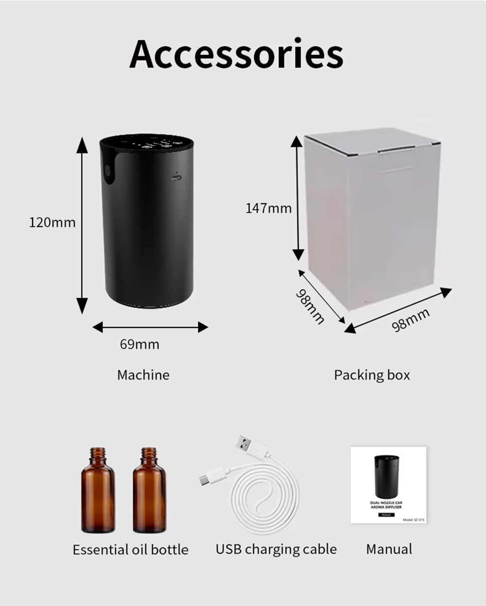 Accessories and Dimensions