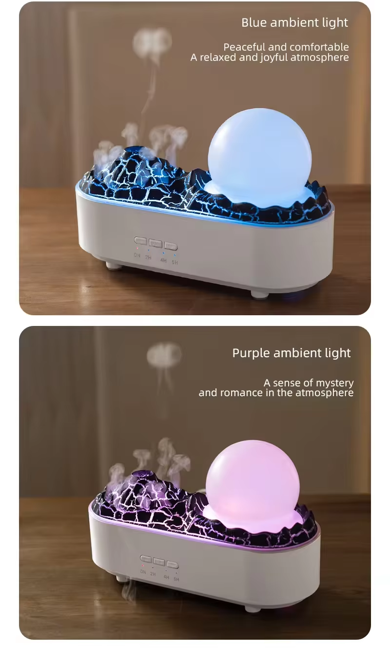 Crystal Humidifier Lighting Options