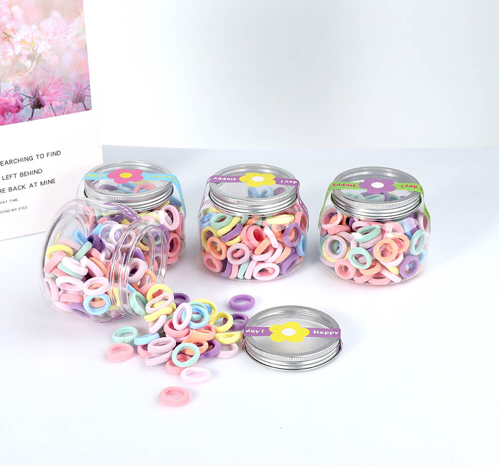 Towel Kids Hair Ties Children Girls Elastic Hair Bands With 120pcs in a Box-copy