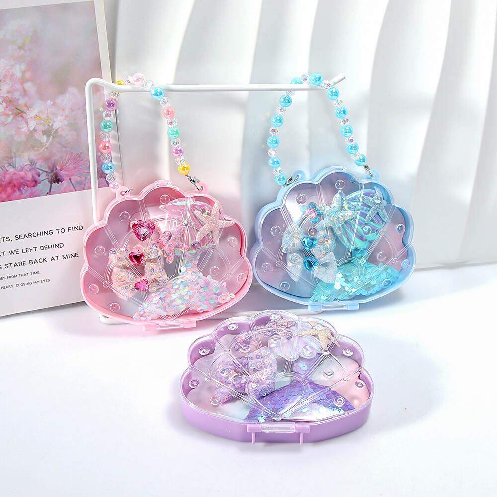 Beautiful Princess Girl‘s Hair Accessories Set  Mermaid Hair Clips for Kindergarten  Gift Box