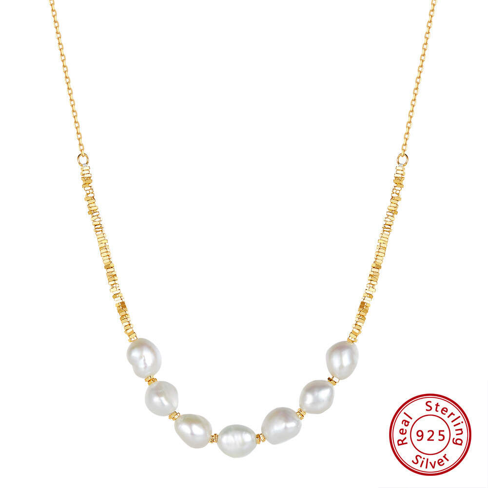 925 Sterling Silver Necklace of Freshwater Pearls