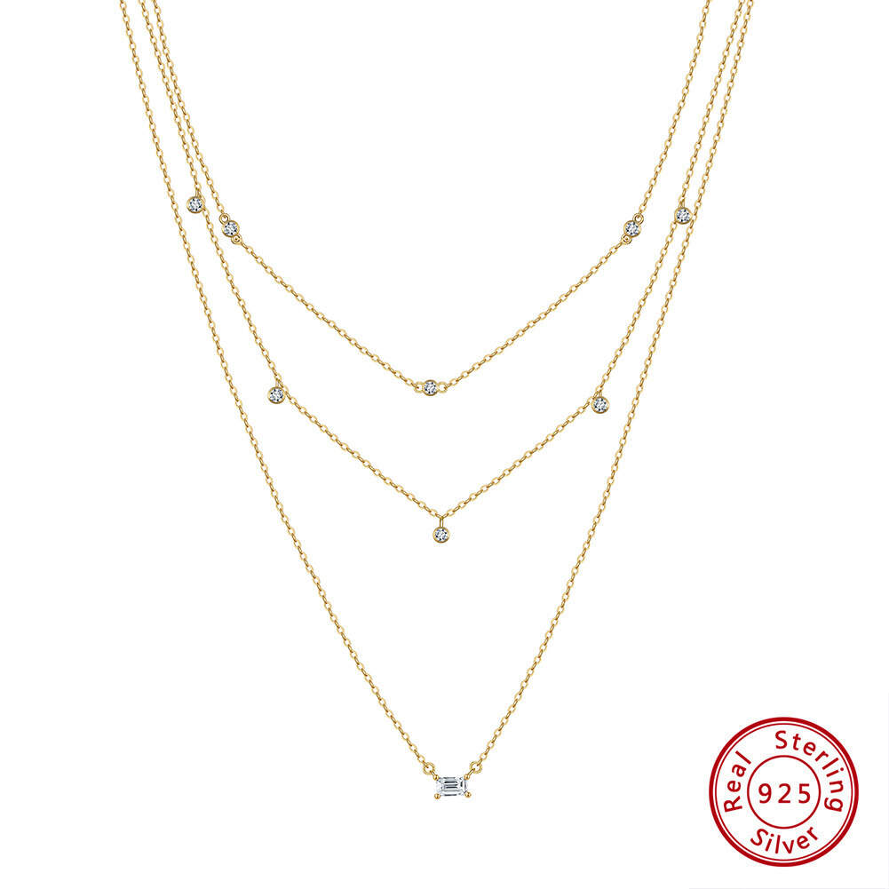 Zircon 925 silver necklace